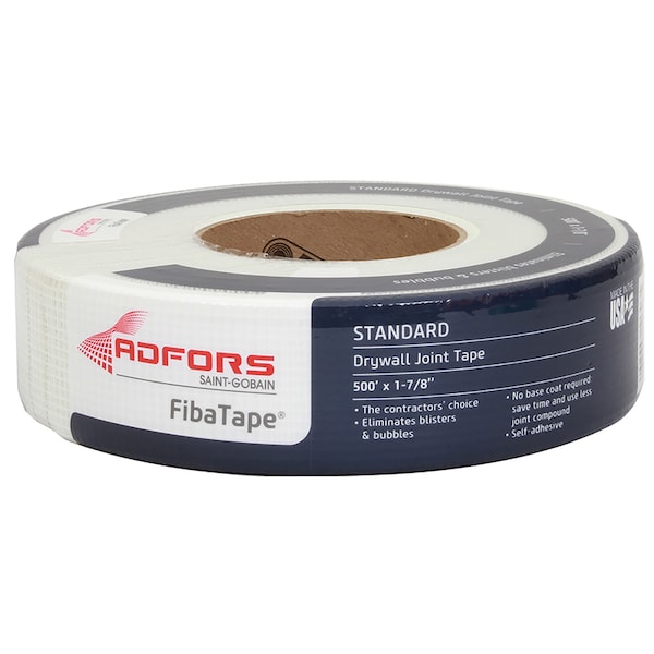 Adfors Saint-Gobain ADFORS FibaTape 500 ft. L X 1-7/8 in. W Fiberglass Mesh White Self Adhesive Drywall Joi FDW8662-U - main